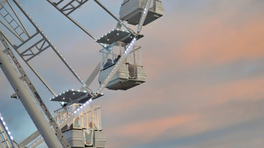 Christmas activities for couples at the Winter Glow Giant Observation Wheel