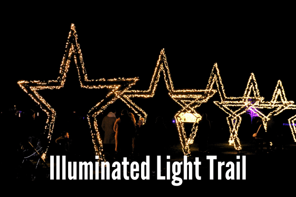 illuminated light trail christmas event